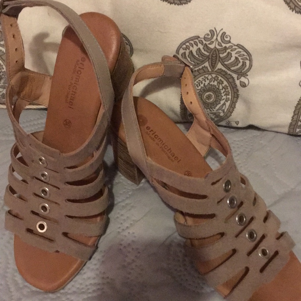 Eric Michael strappy block heels